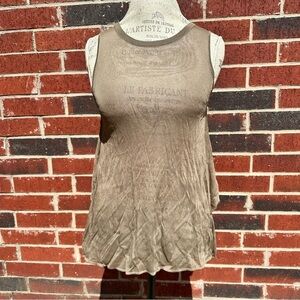 Elegant Tan Sleeveless Top   PM3